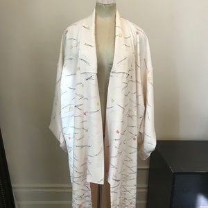 Vintage Japanese Floral Pattern Kimono